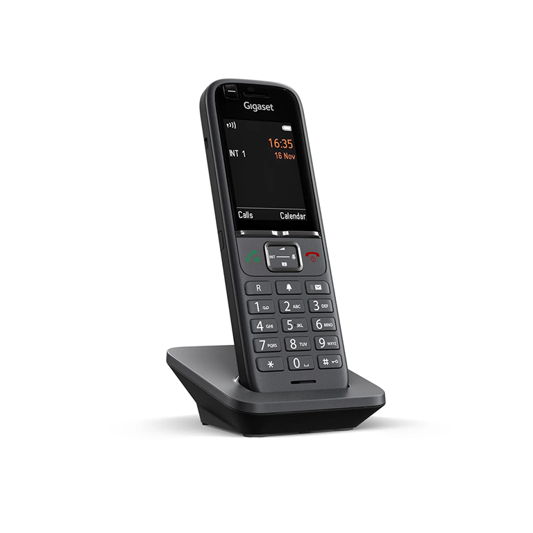 Schnurloses DECT-Festnetztelefon mit Ladestation.