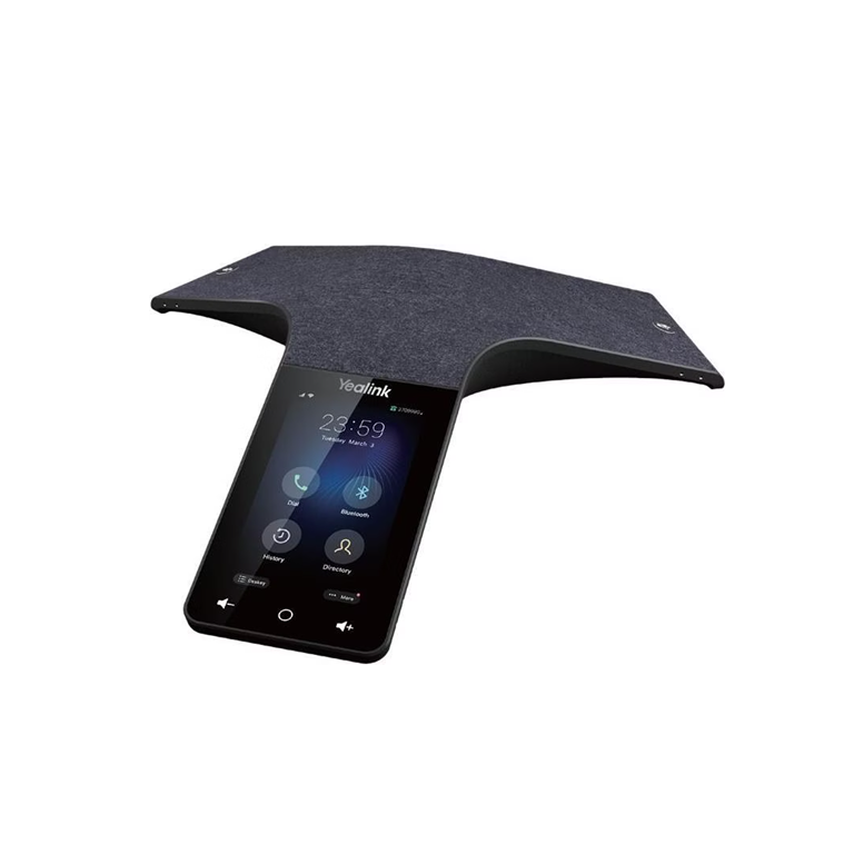 Konferenztelefon, ein spezielles Gerät für Telefonkonferenzen mit Display und großem Lautsprecher.